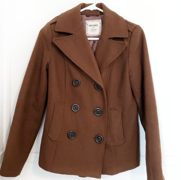Chocolate Brown Pea Coat - Picture 3 of 7